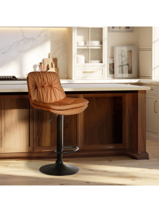 Bárszék Laurel műbőr, világosbarna
