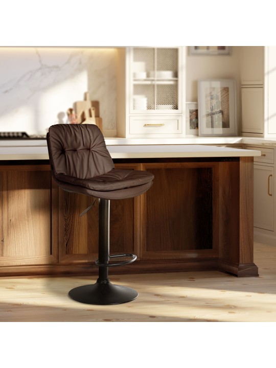 Bárszék Laurel műbőr, barna