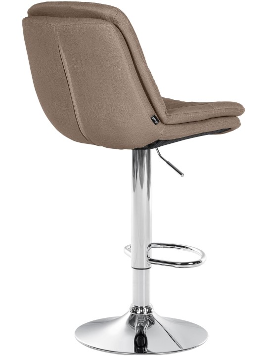 Bárszék Laurel szövet króm, taupe