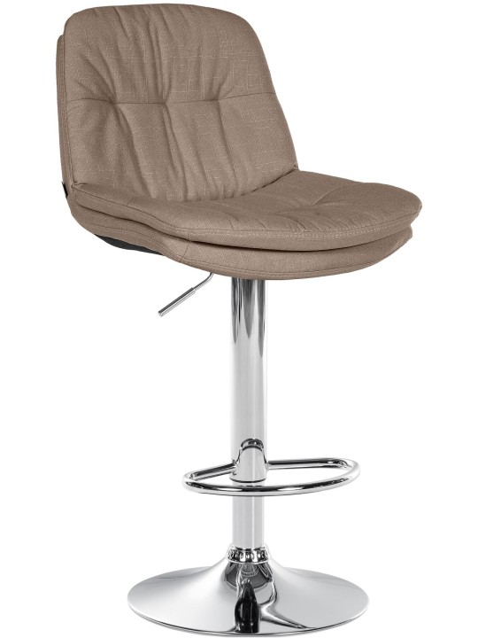 Bárszék Laurel szövet króm, taupe