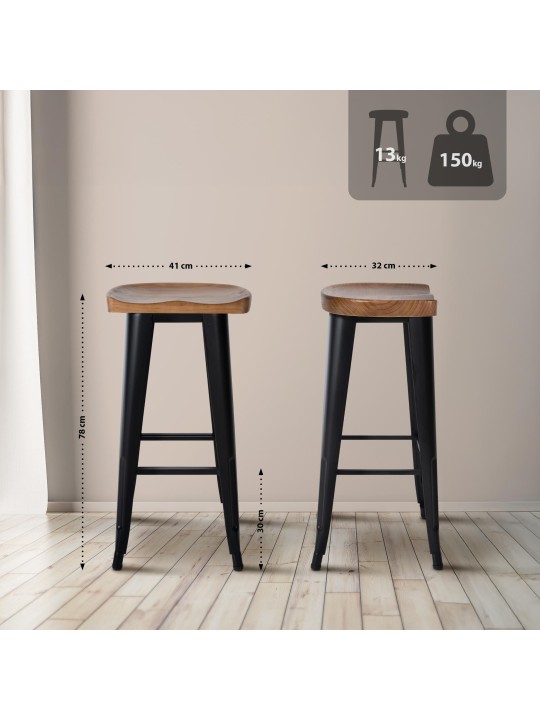 2 db Clara bárszék szett, fekete