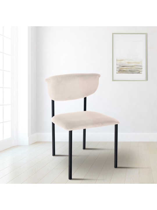 Gambell bársony látogatói szék, krém