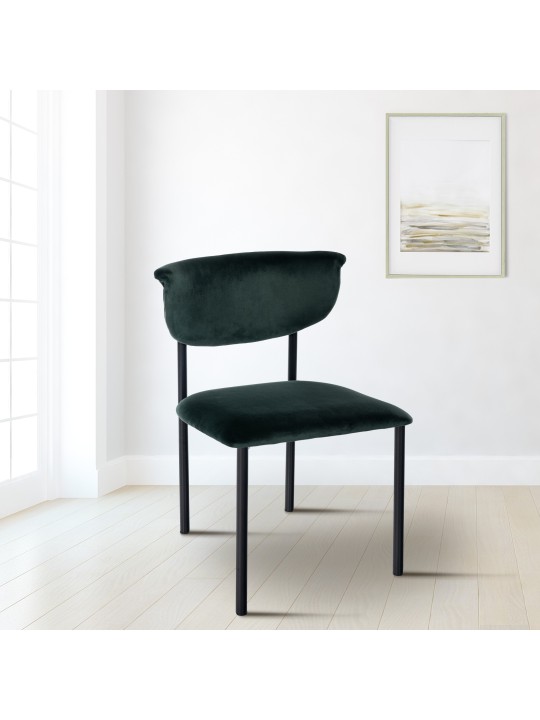 Gambell bársony látogatói szék, sötétzöld
