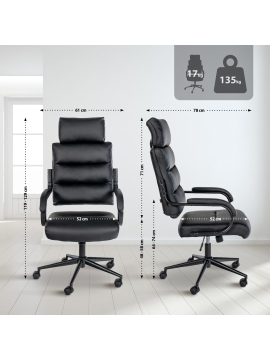 Campo irodai szék, fekete/fekete