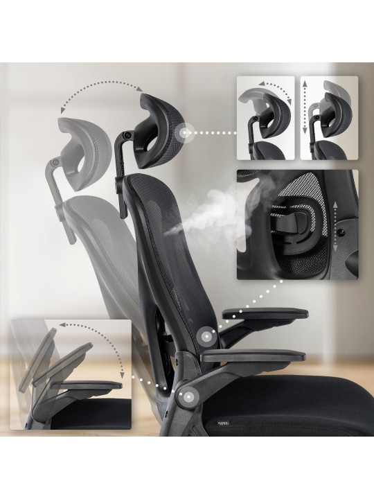 Roseburg irodai szék, fekete