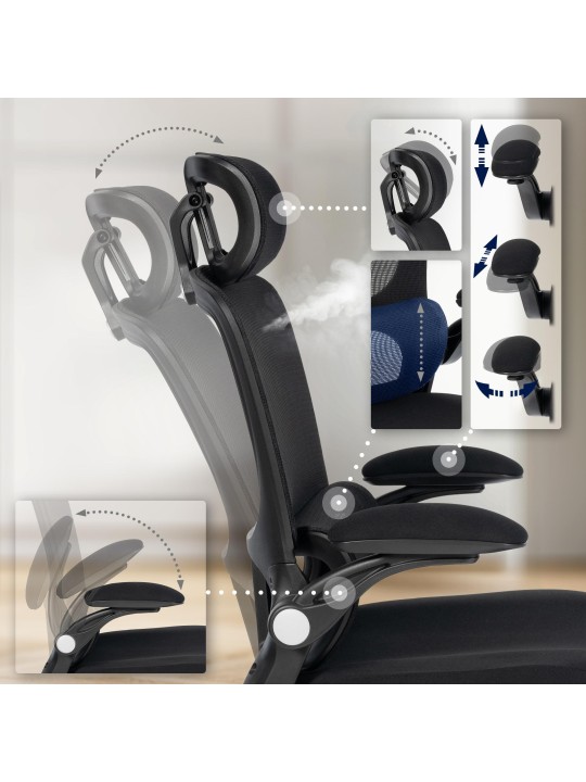 Newberg irodai szék, fekete