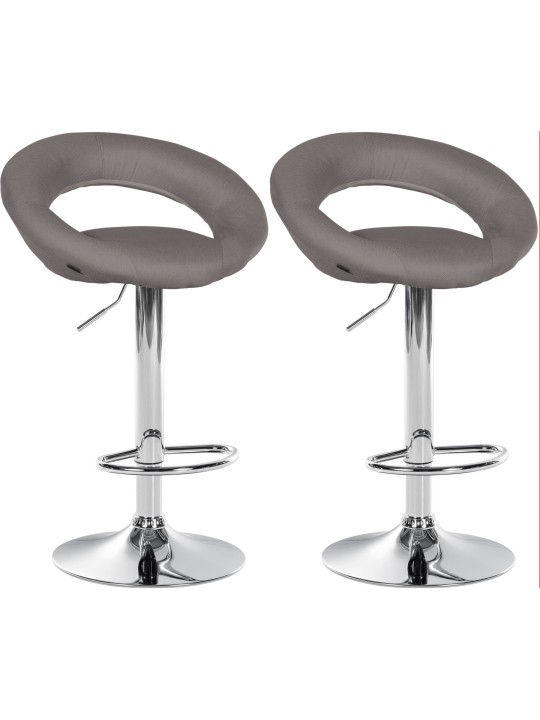 2 db bárszék készlet Olinda szövet króm, szürke 2 db bárszék készlet Olinda szövet króm, szürke