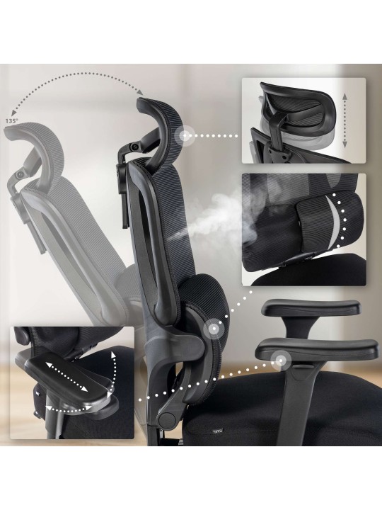 Altamont irodai szék, fekete