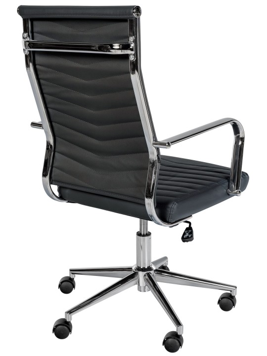 Canby műbőr irodai szék, fekete
