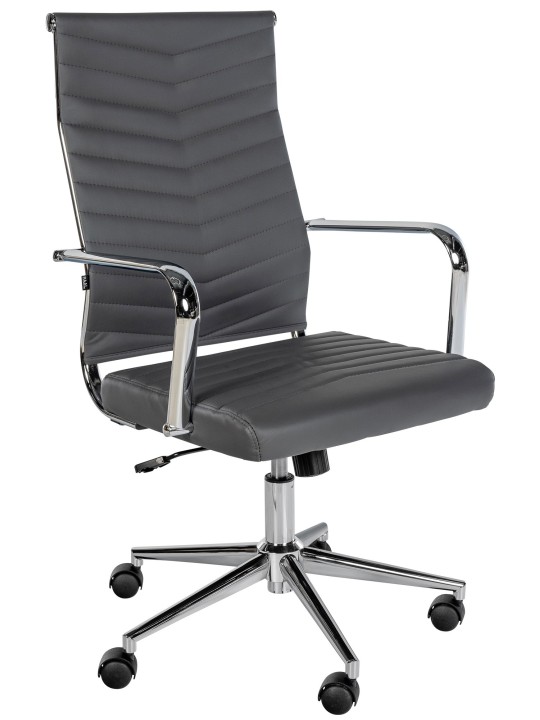 Canby műbőr irodai szék, szürke
