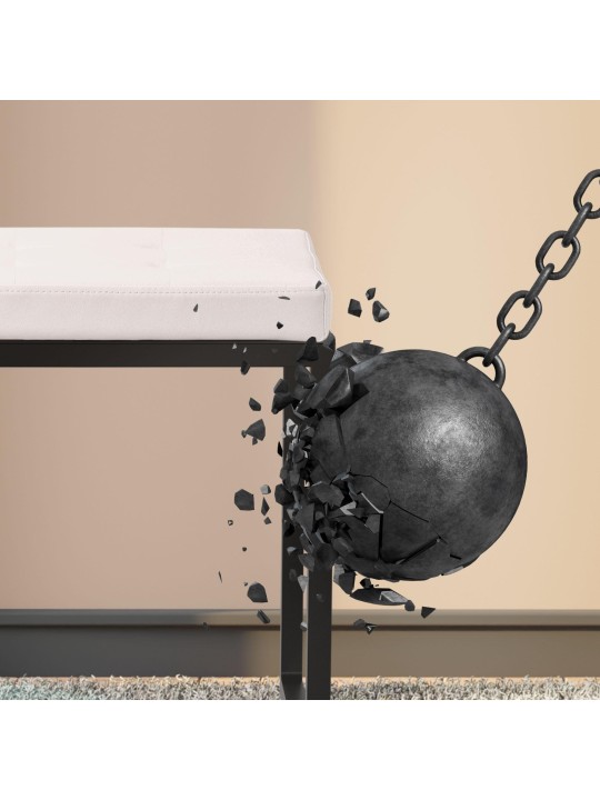 Barci B műbőr zsámoly, fehér