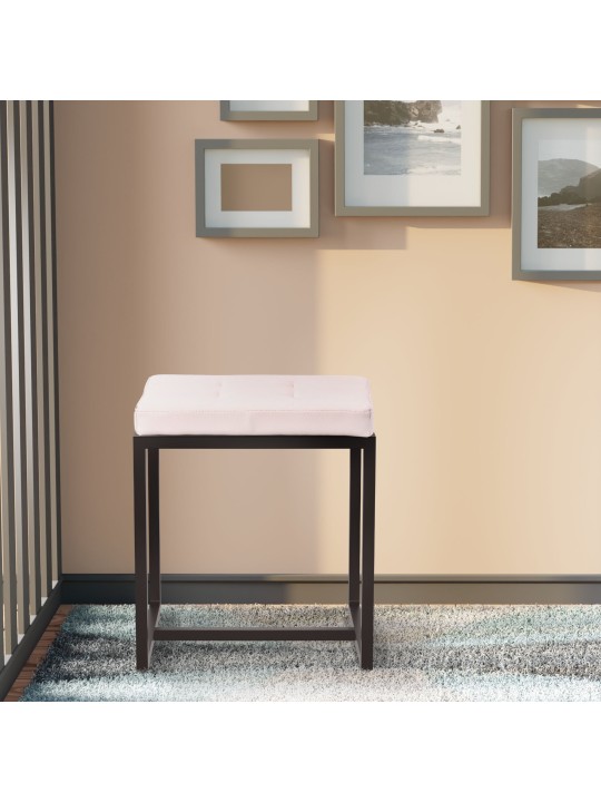 Barci B műbőr zsámoly, krém