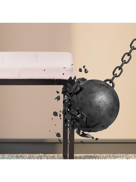 Barci B műbőr zsámoly, krém