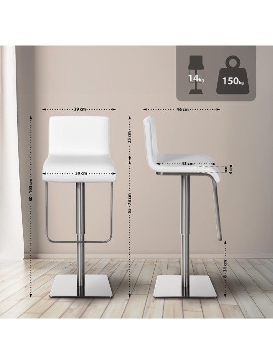 Bárszék Limon E, fehér