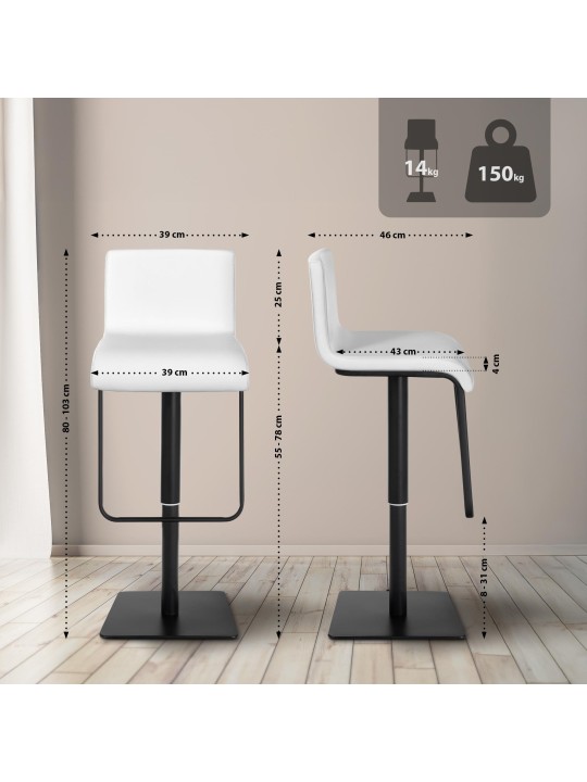 Bárszék Limon B, fehér