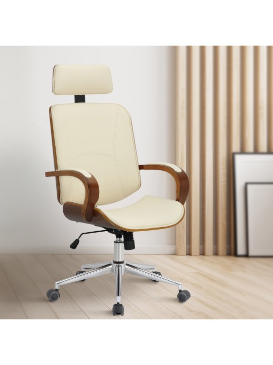 Dayton irodai szék, dió/krém