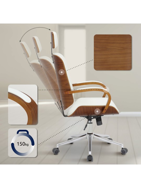 Dayton irodai szék, dió/fehér