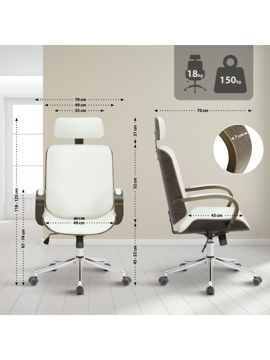 Irodai szék Dayton szürke, fehér/szürke