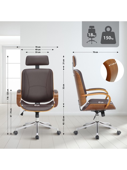 Dayton irodai szék, dió/barna