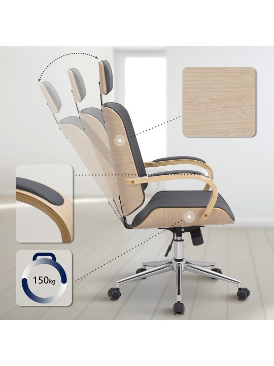 Dayton irodai szék, natura/grau