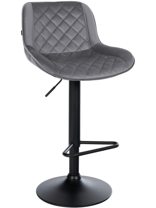 Bárszék Kasson bársony, sötétszürke