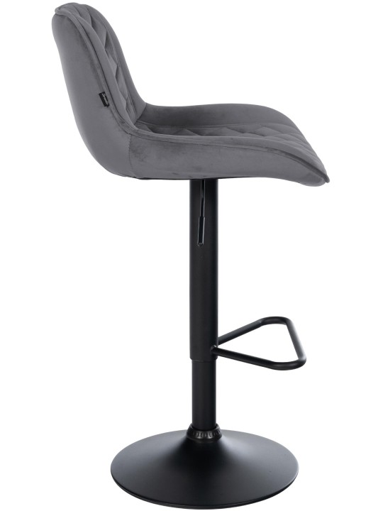 Bárszék Kasson bársony, sötétszürke