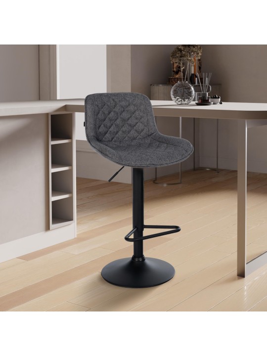 Bárszék Kasson szövet, fekete