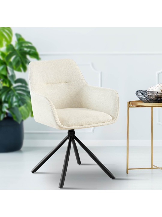 2 székből álló szett Tipton anyagból, krém