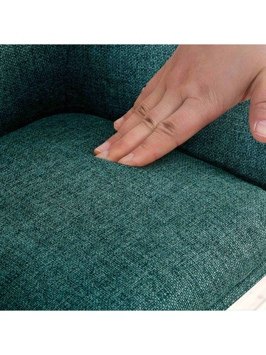 2 székből álló szett Tipton anyagból, sötétzöld