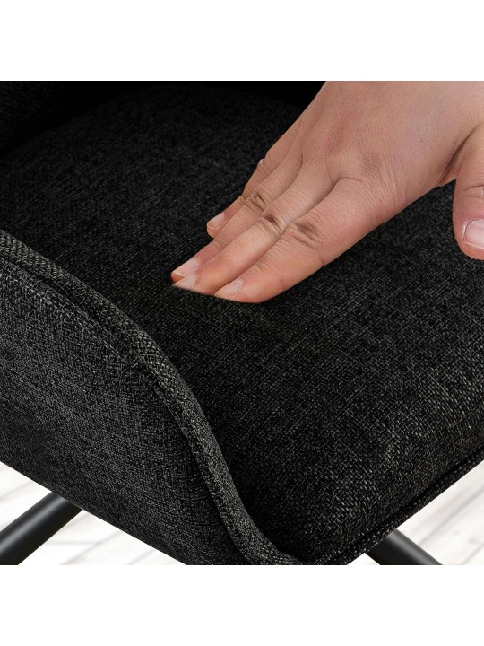 2 székből álló szett Tipton anyagból, fekete