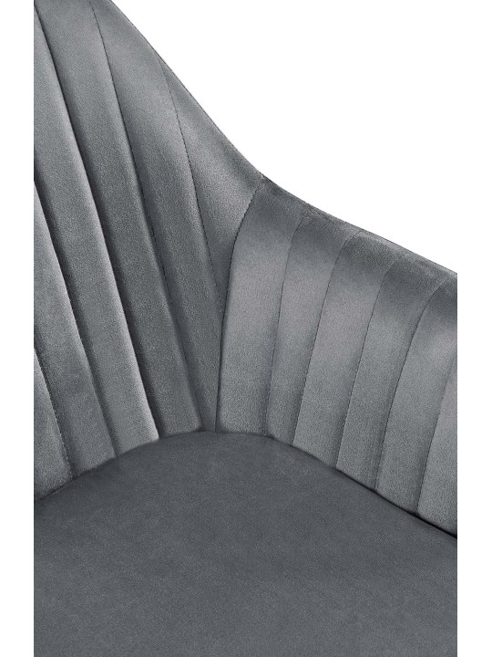 2 db Welby bársony étkezőszékből álló készlet, sötétszürke