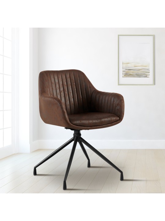 2 db Welby Vintage étkezőszék készlet, sötétbarna