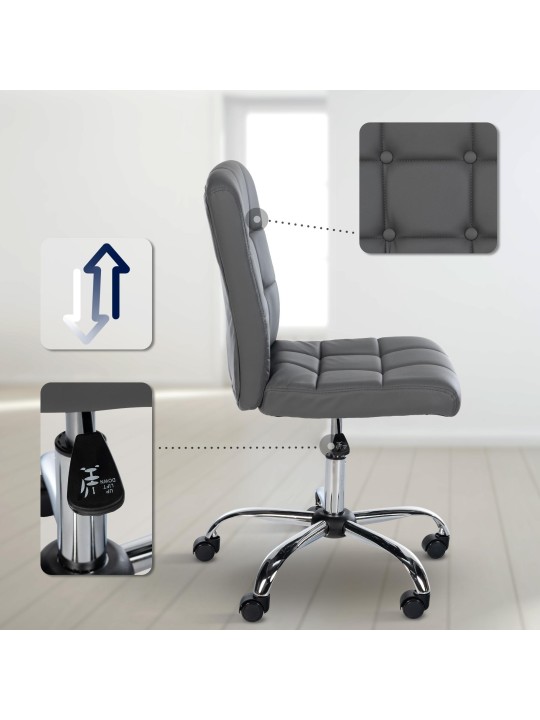 Munkaszék Trenton műbőr, szürke