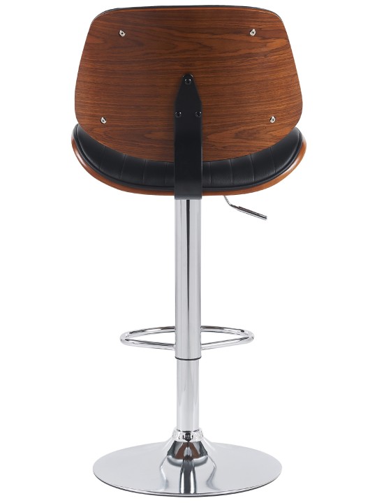 2 db bárszék szett Clawson műbőr króm, dió/fekete