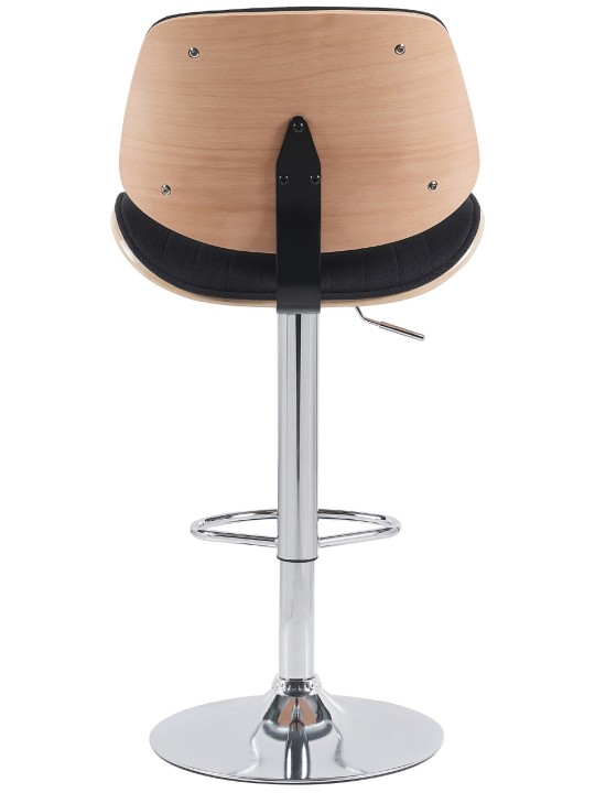 2 db bárszék szett Clawson szövet króm, natúr/fekete