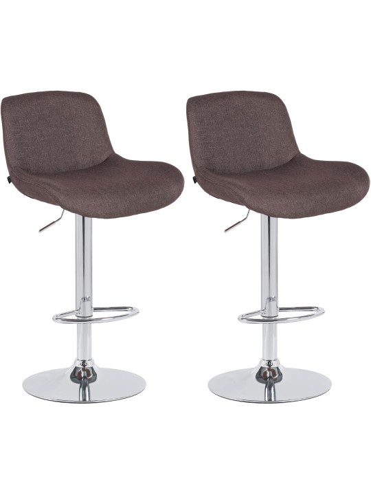 2 db bárszék szett Solon króm szövet, sötétbarna 2 db bárszék szett Solon króm szövet, sötétbarna