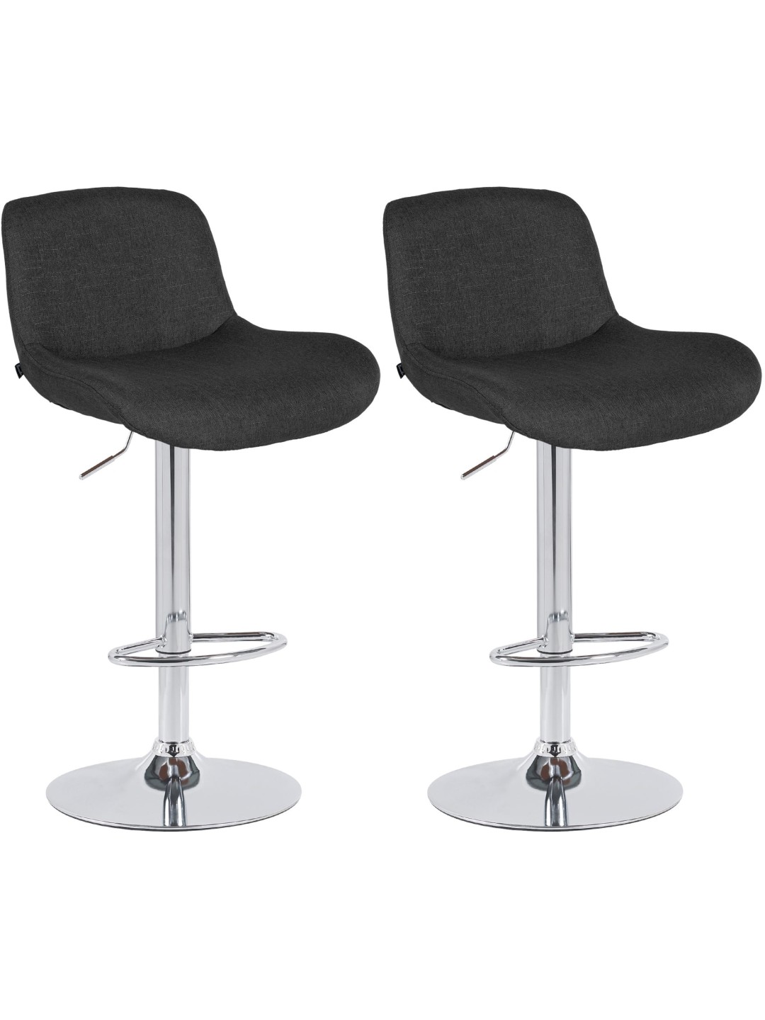 2 db bárszék szett Solon króm szövet, fekete