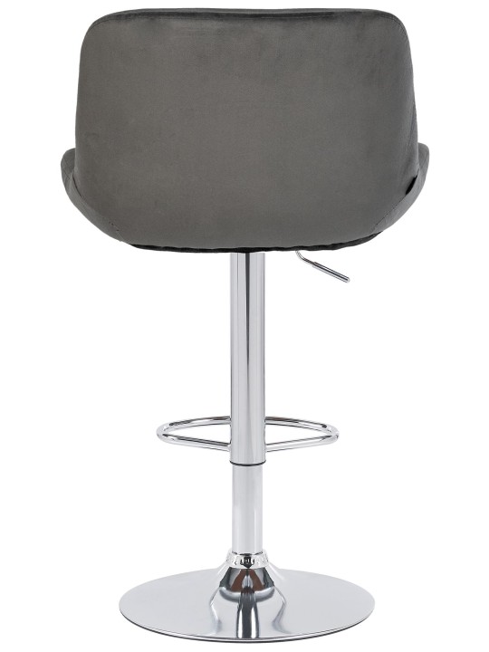 2 db bárszék szett Solon krómbársony, sötétszürke