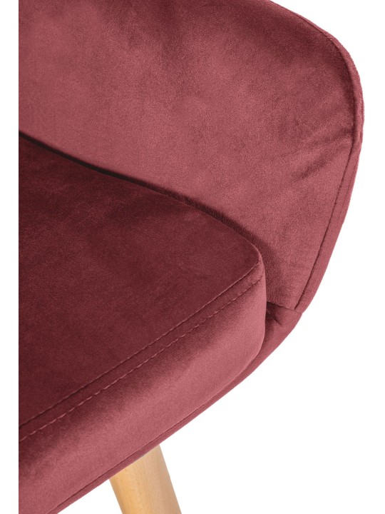 Bárszék Grant bársony, piros