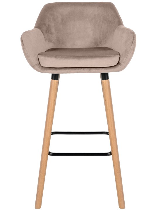 Bárszék Grant bársony, világosszürke