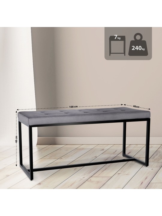 Pad Barci B bársony, sötétszürke