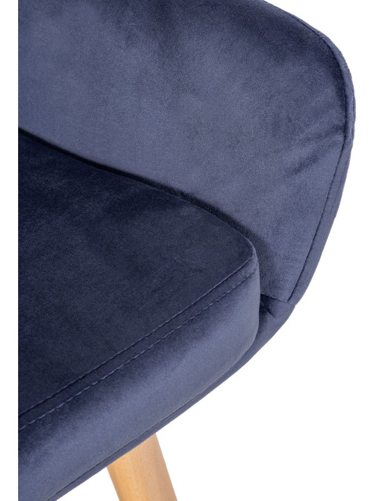 2 db bárszék készlet Grant velvet, sötétkék