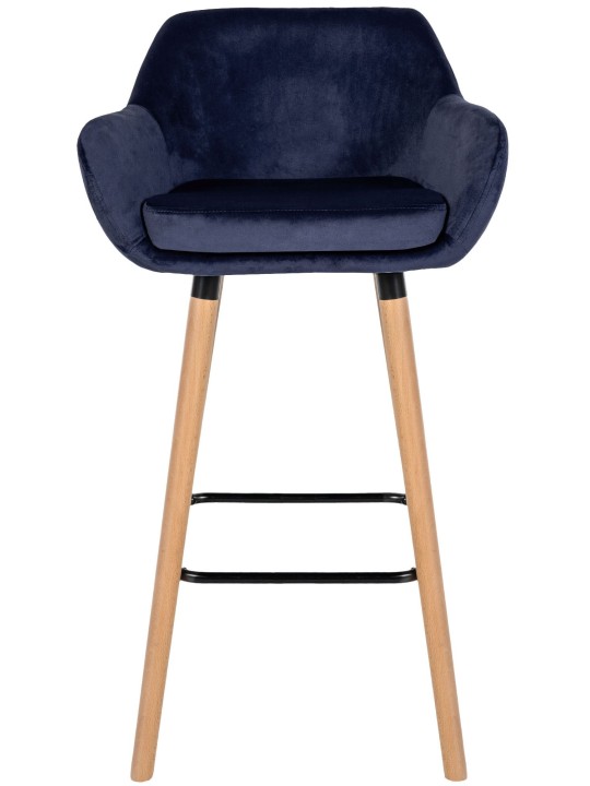2 db bárszék készlet Grant velvet, sötétkék