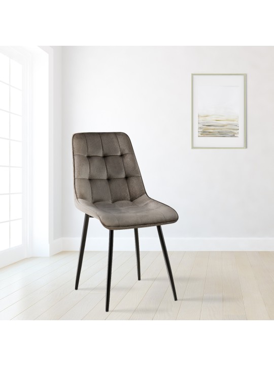 2 db Gifford bársony étkezőszékből álló készlet, antracit 2 db Gifford bársony étkezőszékből álló készlet, antracit