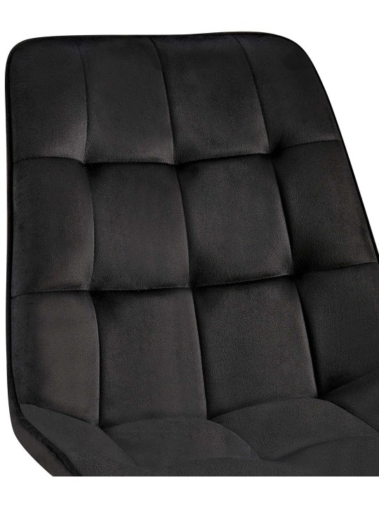 2 db Gifford bársony étkezőszékből álló készlet, fekete