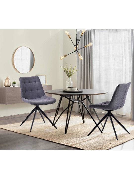 2 db Merna szövet étkezőszék készlet, sötétszürke
