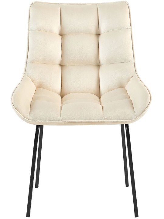 2 db Saranda bársony szék készlet, krém 2 db Saranda bársony szék készlet, krém