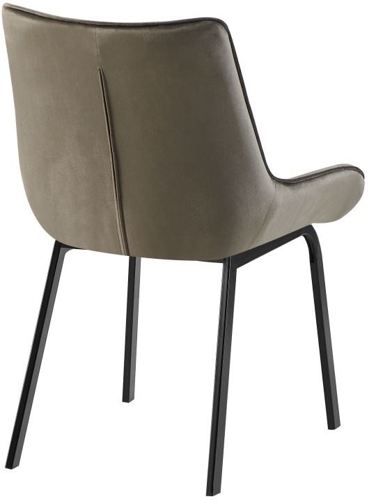 2 db Saranda bársony szék készlet, antracit