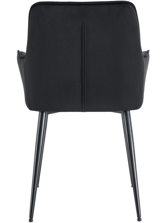 2 db Ferndale bársony étkezőszékből álló készlet, fekete