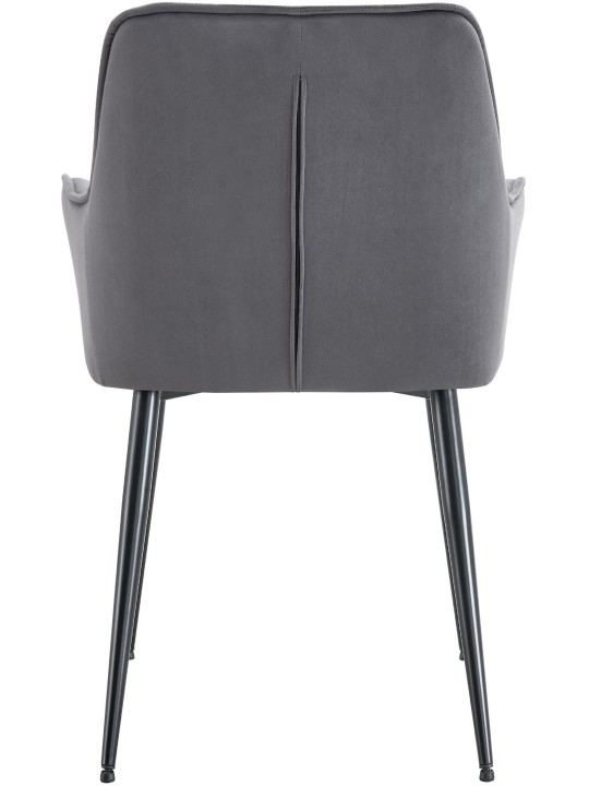 2 db Ferndale bársony étkezőszékből álló készlet, sötétszürke